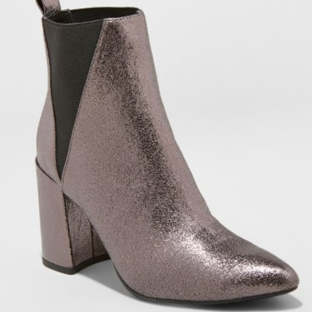 A New Day Women's Metallic Nikita Pointed Boots